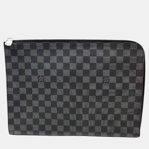 Grey Damier Graphite Canvas Pochette Jour GM Clutch Bag - Louis Vuitton - Modalova