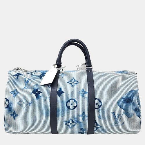 Denim Watercolor Bandouliere Keepall 50 Bag - Louis Vuitton - Modalova