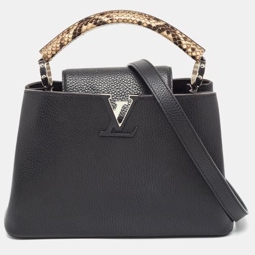 Beige Taurillon Leather and Python Capucines BB Bag - Louis Vuitton - Modalova