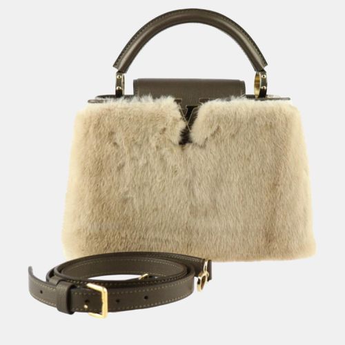 Leather Mink Fur Capucines BB Top Handle Bags - Louis Vuitton - Modalova