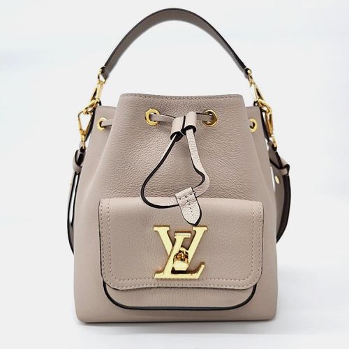 Grey Leather LockMe Bucket Bag - Louis Vuitton - Modalova