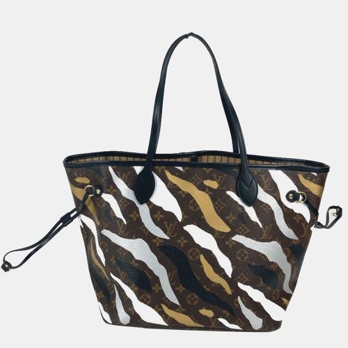 Canvas Monogram Camouflage Neverfull Mm Tote Bag - Louis Vuitton - Modalova