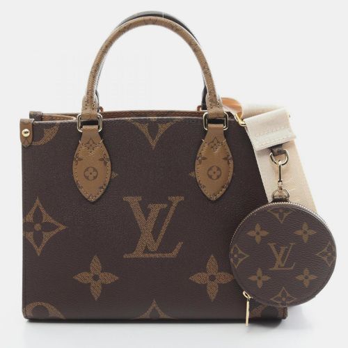 Coated Canvas Monogram Reverse Beige On the Go PM Handbag - Louis Vuitton - Modalova