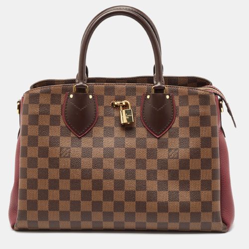 Bordeaux Damier Ebene Canvas and Leather Normandy Bag - Louis Vuitton - Modalova