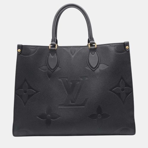 Noir	Monogram	Empreinte	Leather MM Onthego Tote Bag - Louis Vuitton - Modalova