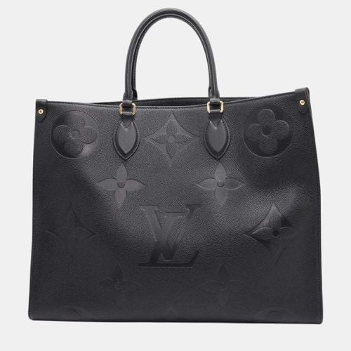 Noir Monogram Empreinte Leather On The Go GM Tote Bag - Louis Vuitton - Modalova