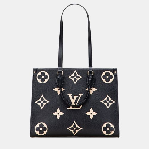 Two-Tone Monogram Empreinte On-The-Go Mm Tote Bag Black/ Leather - Louis Vuitton - Modalova