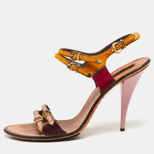 Calf Hair Buckle Detail Strappy Sandals Size 40 - Louis Vuitton - Modalova