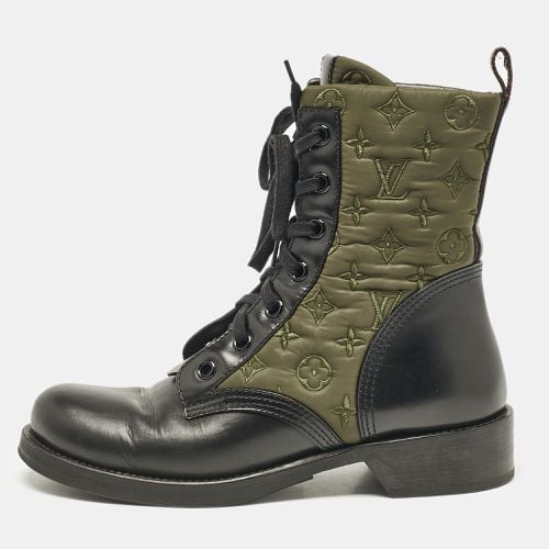 Green Canvas and Leather Metropolis Combat Boots Size 41 - Louis Vuitton - Modalova