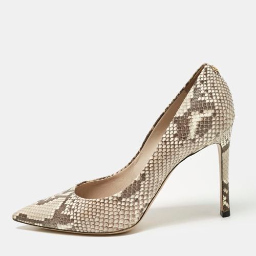 Beige/Grey Python Leather Pointed Toe Pumps Size 39.5 - Louis Vuitton - Modalova