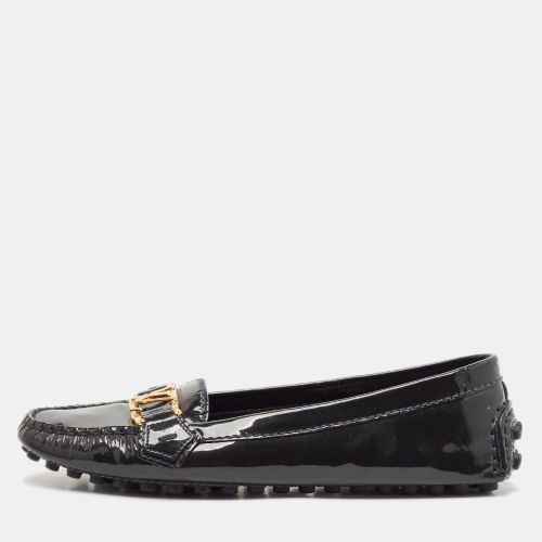 Dark Patent Leather Oxford Logo Slip On Loafers Size 36 - Louis Vuitton - Modalova