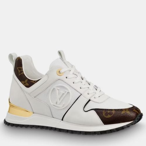 Brown/ Monogram Coated Canvas and Leather Run Away Sneaker EU 38 - Louis Vuitton - Modalova