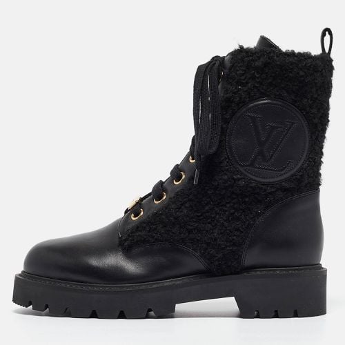 Leather and Shearling Fur Territory Ranger Boots Size 38 - Louis Vuitton - Modalova