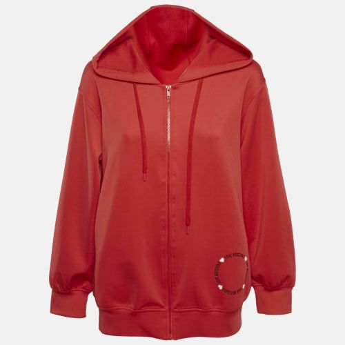Logo Print Jersey Zip-Up Hoodie S - Love Moschino - Modalova