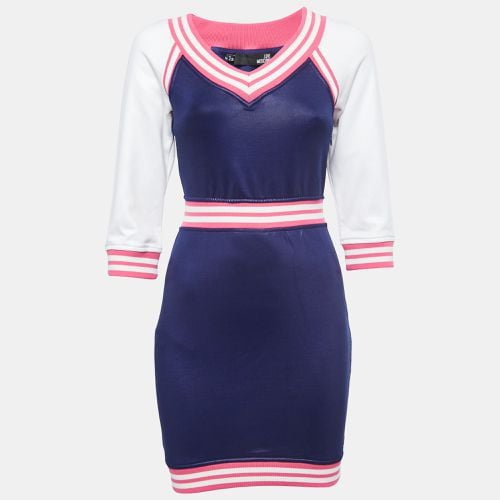 Jersey Contrast Rib Trim Mini Dress S - Love Moschino - Modalova