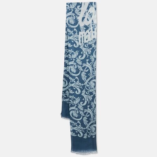 Print Cotton and Cashmere Fringed Scarf - Loewe - Modalova