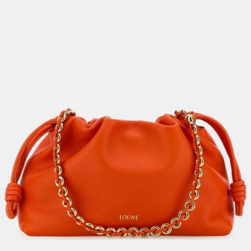 Fluo Nappa Leather Medium Flamenco Clutch Bag - Loewe - Modalova