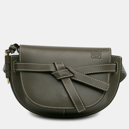 Dark Leather Mini Gate Belt Bag - Loewe - Modalova