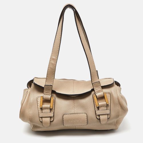 Leather Buckle Flap Satchel - Loewe - Modalova