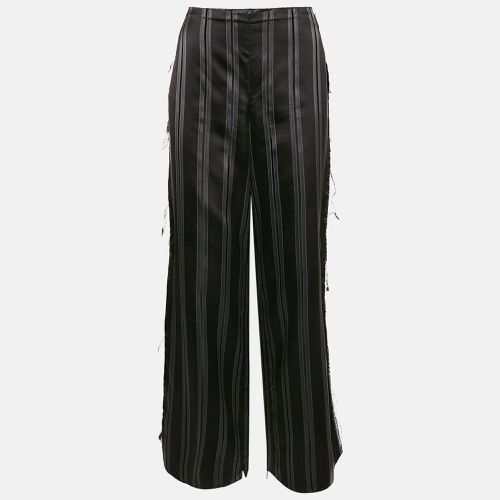 Stripe Silk Frayed Trousers M - Lanvin - Modalova