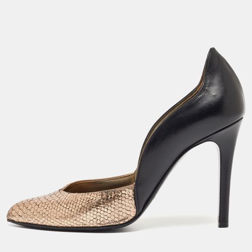 Metallic/ Embossed Python and Leather Pumps Size 38 - Lanvin - Modalova