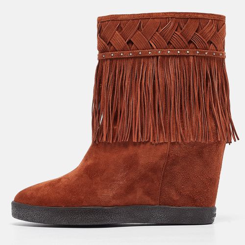 Suede Fringe Ankle Boots Size 38.5 - Le Silla - Modalova