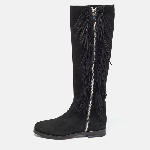 Suede Fringe Detail Knee Length Boots Size 37.5 - Le Silla - Modalova