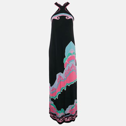 Printed Silk Jersey Sleeveless Maxi Dress S - Leonard Paris - Modalova