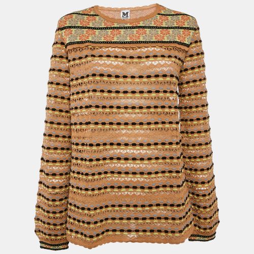 Multicolor Patterned Knit Long Sleeve Top L - M Missoni - Modalova