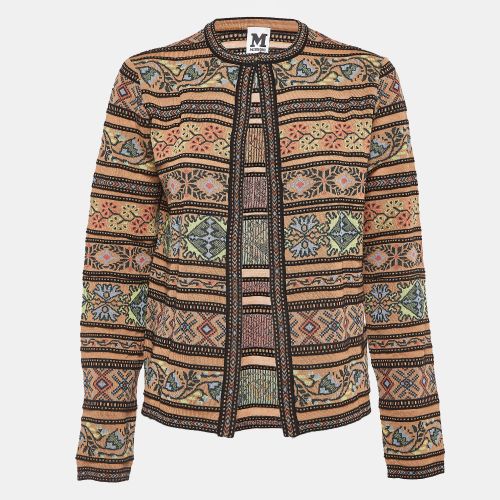 Floral Intarsia Knit Long Sleeve Cardigan L - M Missoni - Modalova