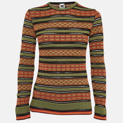 Orange Patterned Knit Long Sleeve Top S - M Missoni - Modalova