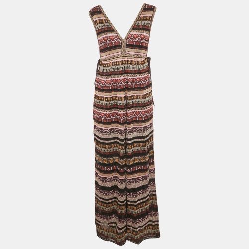 Purple Stripe Lurex Knit Sleeveless Maxi Dress M - M Missoni - Modalova