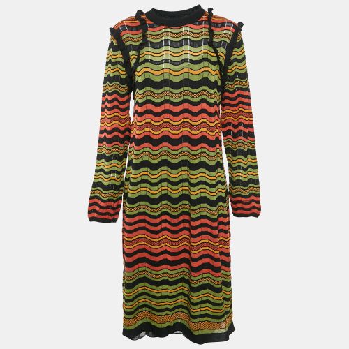 Patterned Knit Ruffled Midi Dress L - M Missoni - Modalova