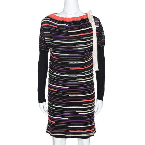 Embossed Stripe Lurex Wool Knit Mini Dress S - M Missoni - Modalova