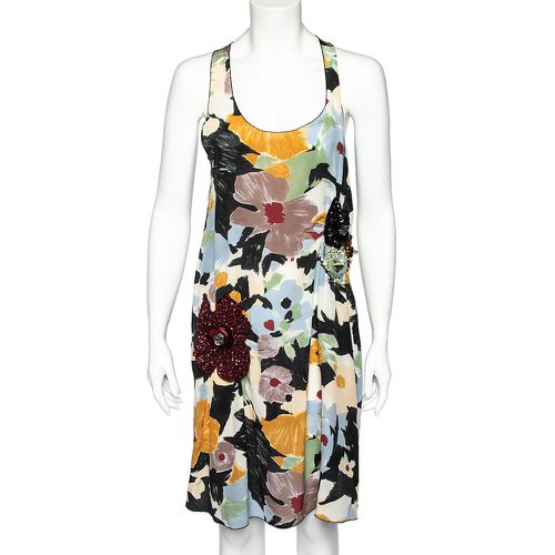 Floral Printed Silk Sequin Embellished Shift Dress M - M Missoni - Modalova