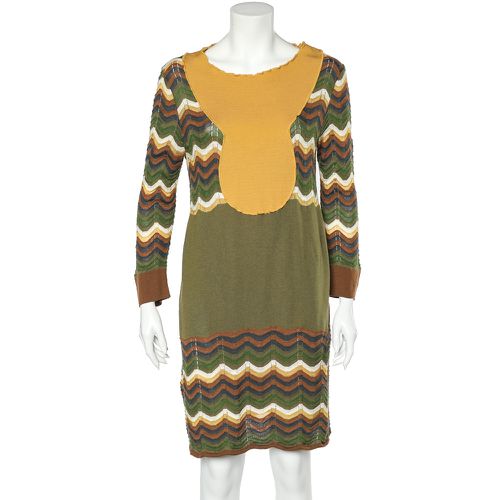 Patterned Wool Knit Mini Dress L - M Missoni - Modalova