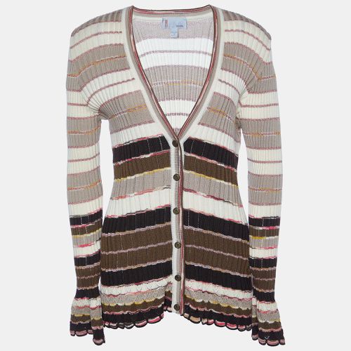 Striped Knit Button Front Cardigan L - M Missoni - Modalova