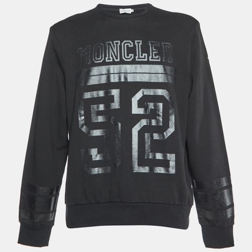 Printed Cotton Knit Crewneck Sweatshirt XXL - Moncler - Modalova