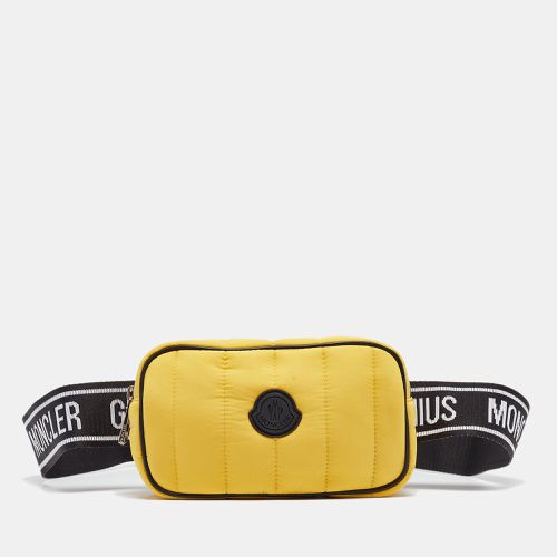 Black Quilted Nylon Logo Belt Bag - Moncler - Modalova