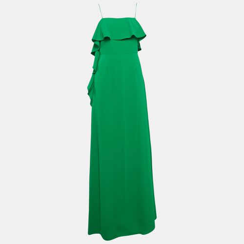 Crepe Ruffled Maxi Slip Dress M - Monique Lhuillier - Modalova