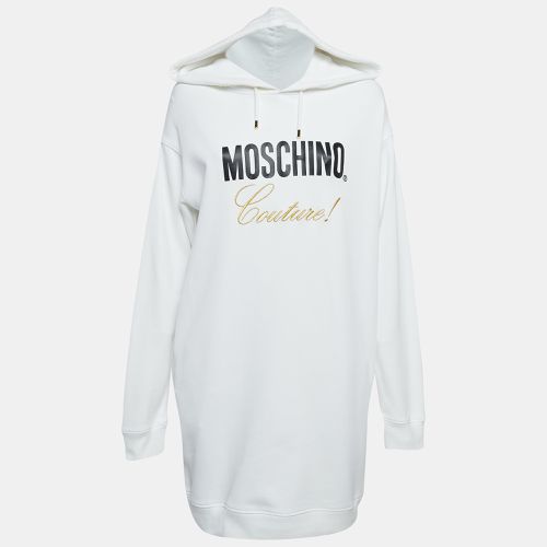 Logo Print Cotton Hoodie Dress M - Moschino Couture - Modalova