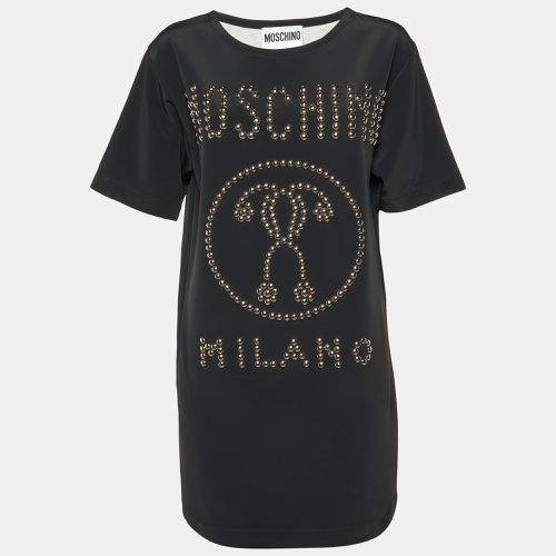 Logo Studded Crepe Shift Dress M - Moschino Couture - Modalova