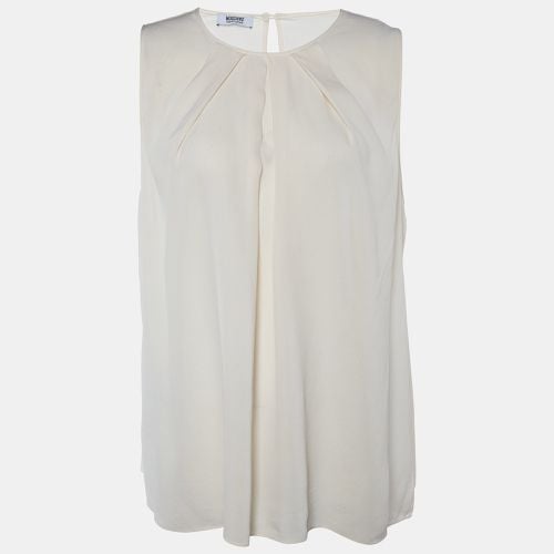 Silk Pleated Sleeveless Top M - Moschino Cheap and Chic - Modalova