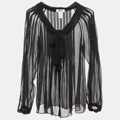 Crepe Pleated Sheer Blouse S - Moschino Cheap and Chic - Modalova