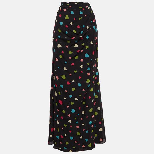 Heart Print Silk Maxi Skirt S - Moschino Cheap and Chic - Modalova