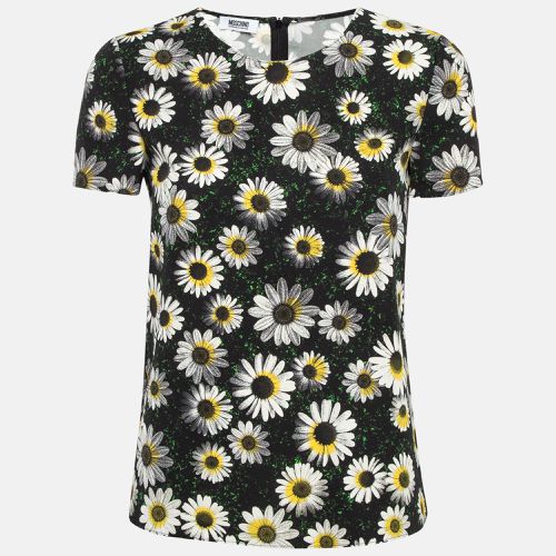 Floral Printed Crepe Top S - Moschino Cheap and Chic - Modalova