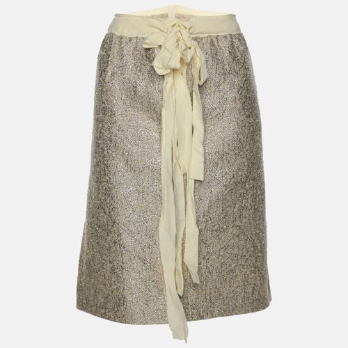 Cream Lurex Blend Midi Skirt M - Moschino Cheap and Chic - Modalova