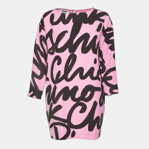 Logo Print Crepe Tunic Top M - Moschino Cheap and Chic - Modalova