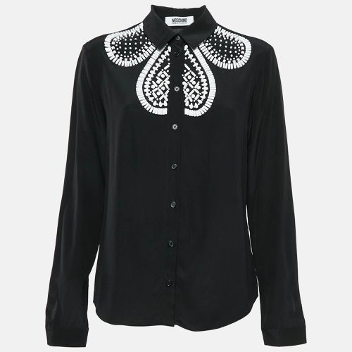 Beads Embellished Silk Shirt M - Moschino Cheap and Chic - Modalova