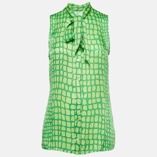 Printed Silk Sleeveless Blouse M - Moschino Cheap and Chic - Modalova